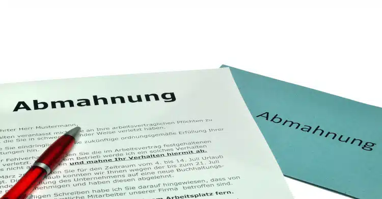 Abmahnung bekommen