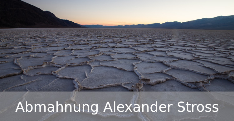 Abmahnung Alexander Stross